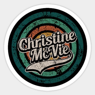 Christine McVie // Retro Circle Crack Vintage Sticker